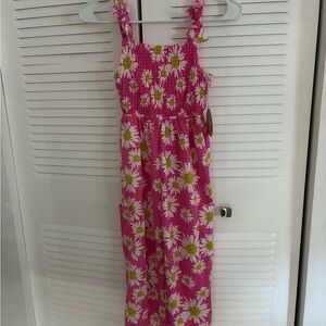 Pink  Smocked Sundress / Jumpsuit